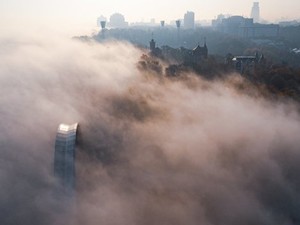 В сети появилось видео смога в Киеве